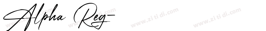 Alpha Reg字体转换